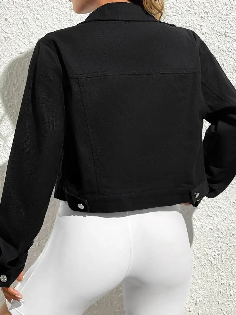 Women’s Olive Green Short Denim Jacket – Casual to Semi-Formal Layering Essential