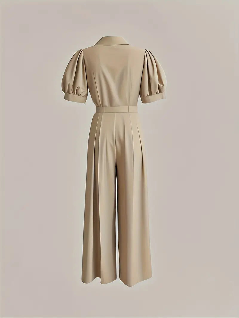 Mint Green Loose-Fit Wide-Leg Jumpsuit – Effortless Summer Elegance for Casual & Professional Outfits