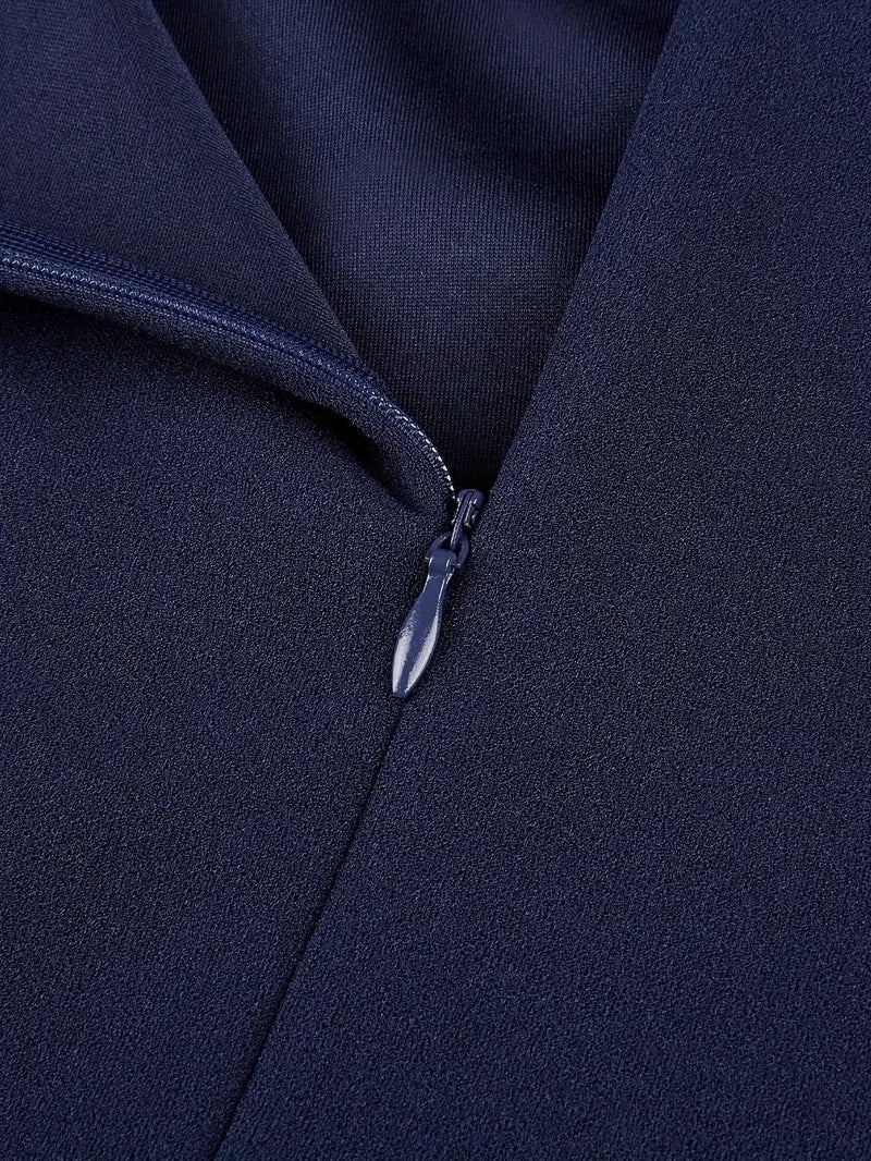 High-Waist Sleeveless Maxi Dress with Side Split – Elegant Crew Neck Formal & Party Wear