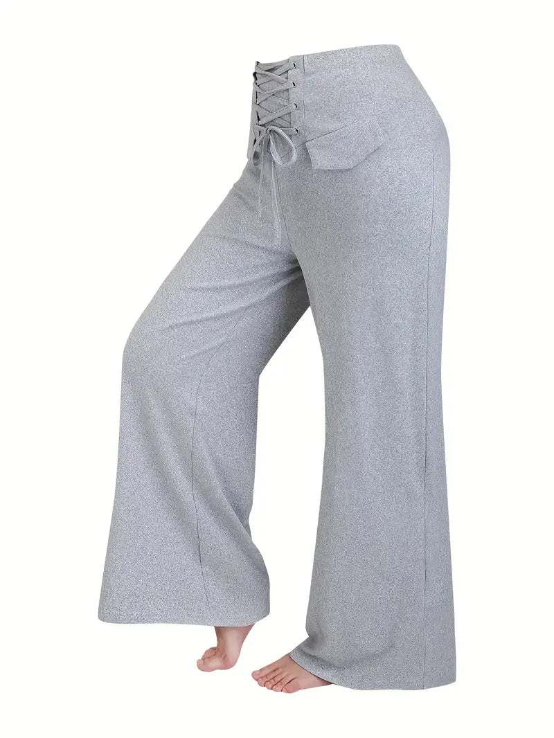 Women'S Casual Solid Color Long Sleeve Shirt with Adjustable Chest Ruching & Metal Eyelets