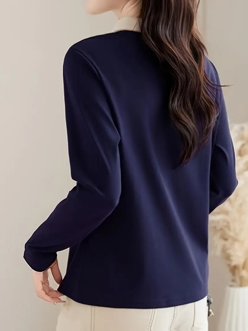 Women's Long Sleeve Elegant Comfort Fabric Beautiful Shirt