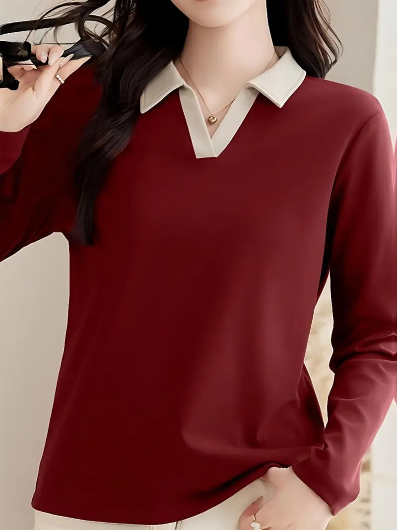 Women's Long Sleeve Elegant Comfort Fabric Beautiful Shirt