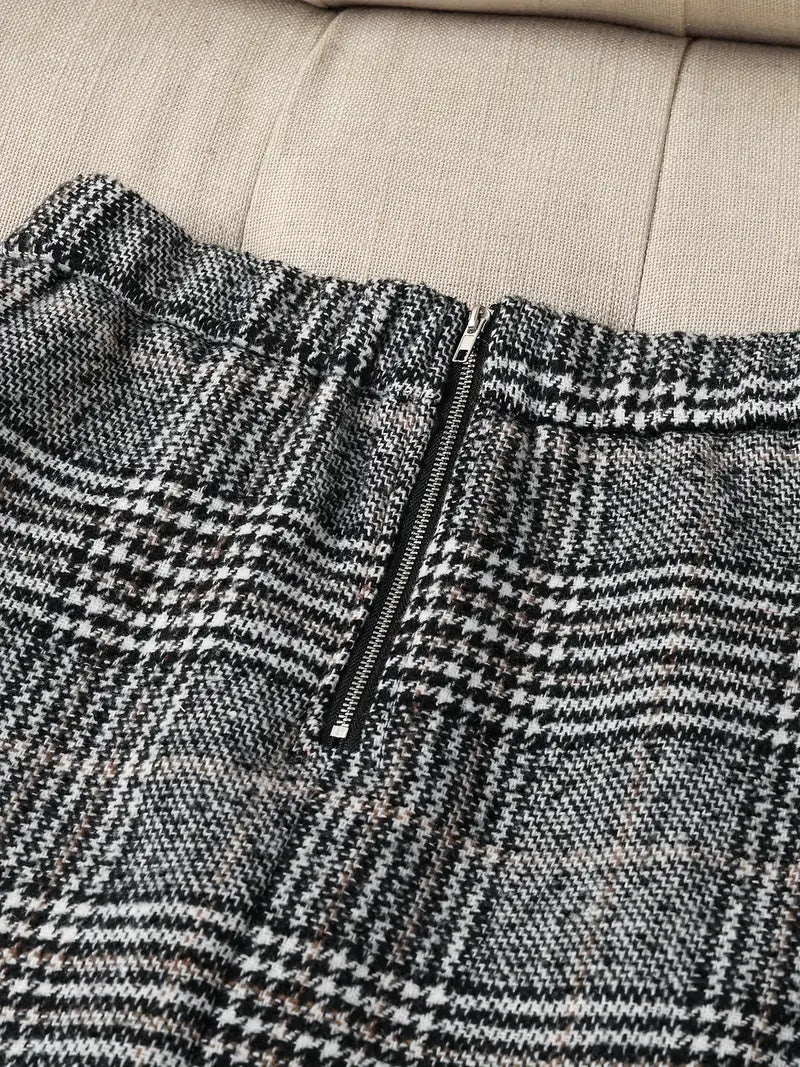 Elegant Long-Sleeve Top & Matching Skirt Set — Polished Skirt Suit for Sophisticated Day-to-Evening Wear