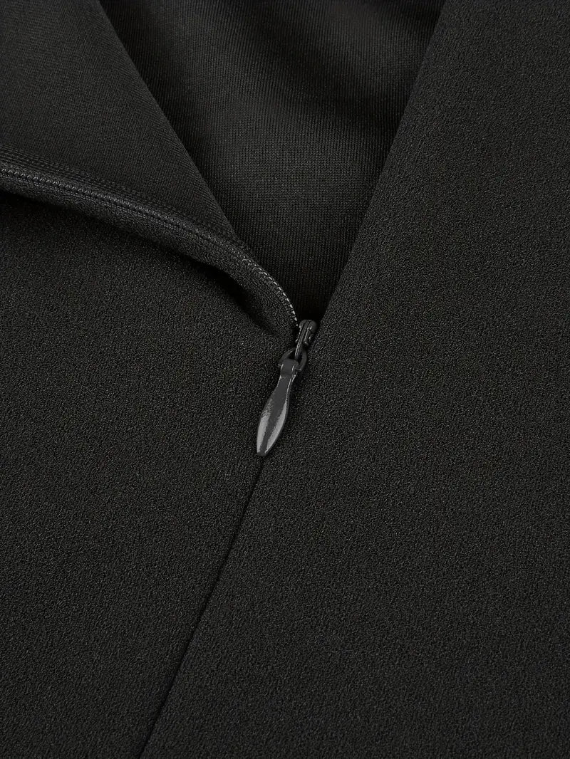 High-Waist Sleeveless Maxi Dress with Side Split – Elegant Crew Neck Formal & Party Wear