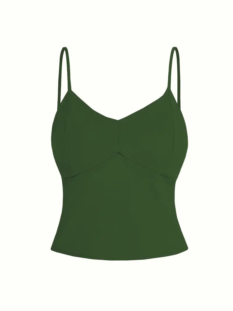 Elegant Off-Shoulder V-Neck Belted Suit Set for Women — 3/4 Sleeve Solid Color Ensemble in Lightweight Fabric