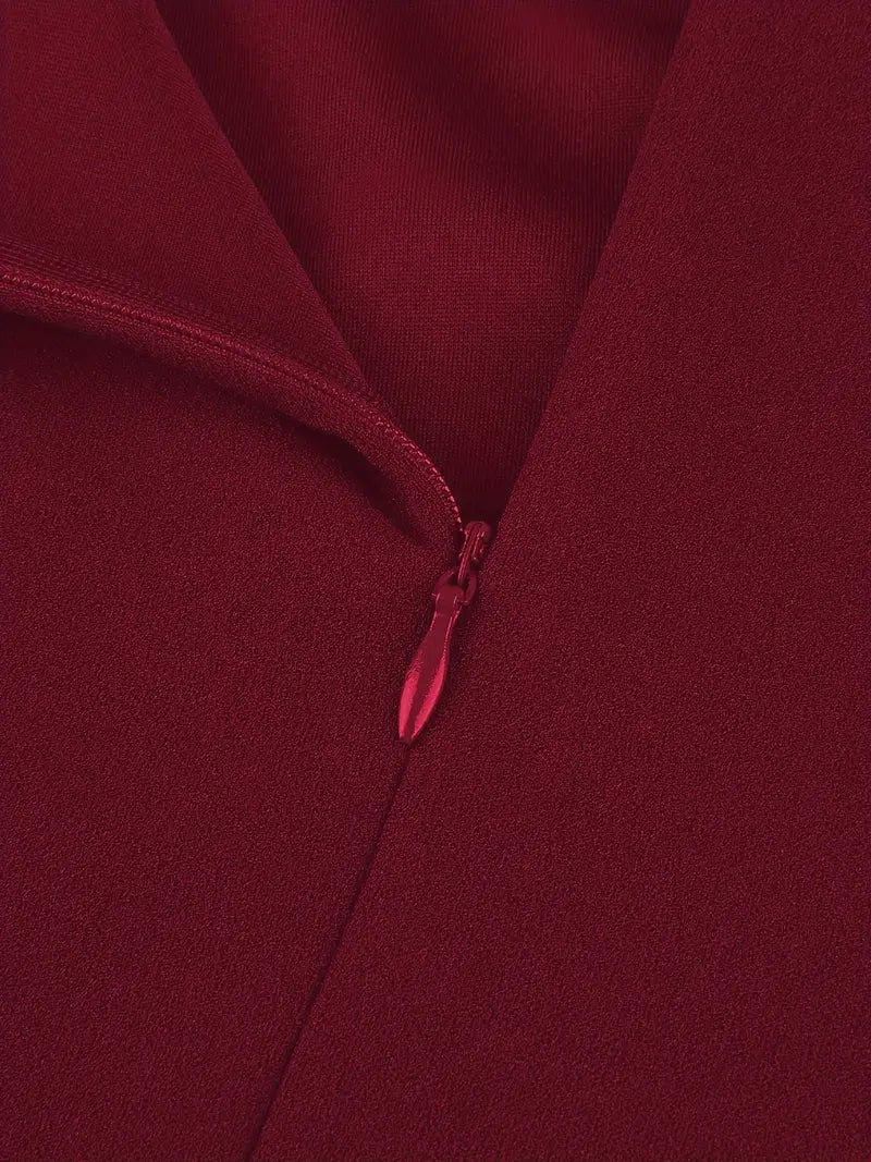 High-Waist Sleeveless Maxi Dress with Side Split – Elegant Crew Neck Formal & Party Wear