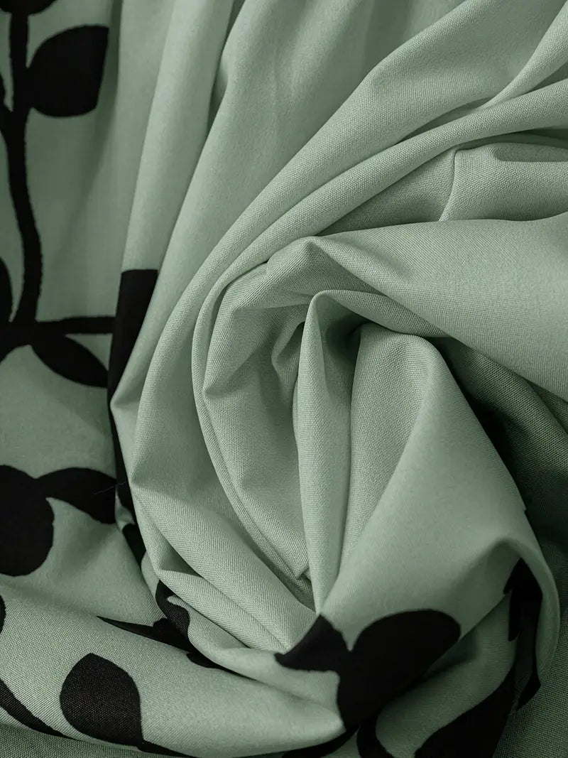 Beige & Black Floral Sleeveless Jumpsuit with Round Neckline