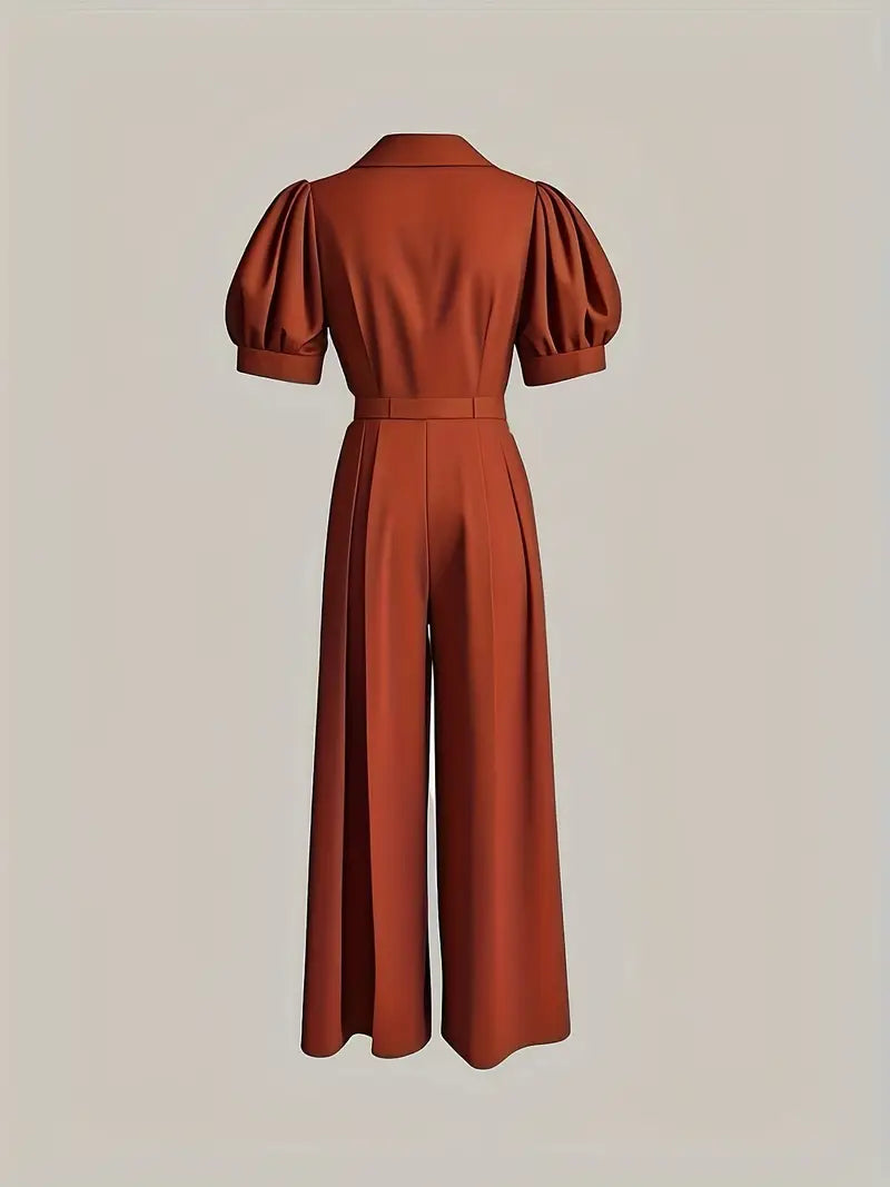 Mint Green Loose-Fit Wide-Leg Jumpsuit – Effortless Summer Elegance for Casual & Professional Outfits