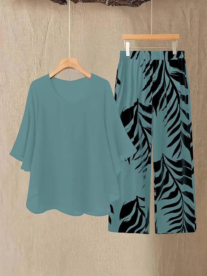 Chill Mode Co-Ord Set Half Sleeve T-shirt & Straight Leg Pant