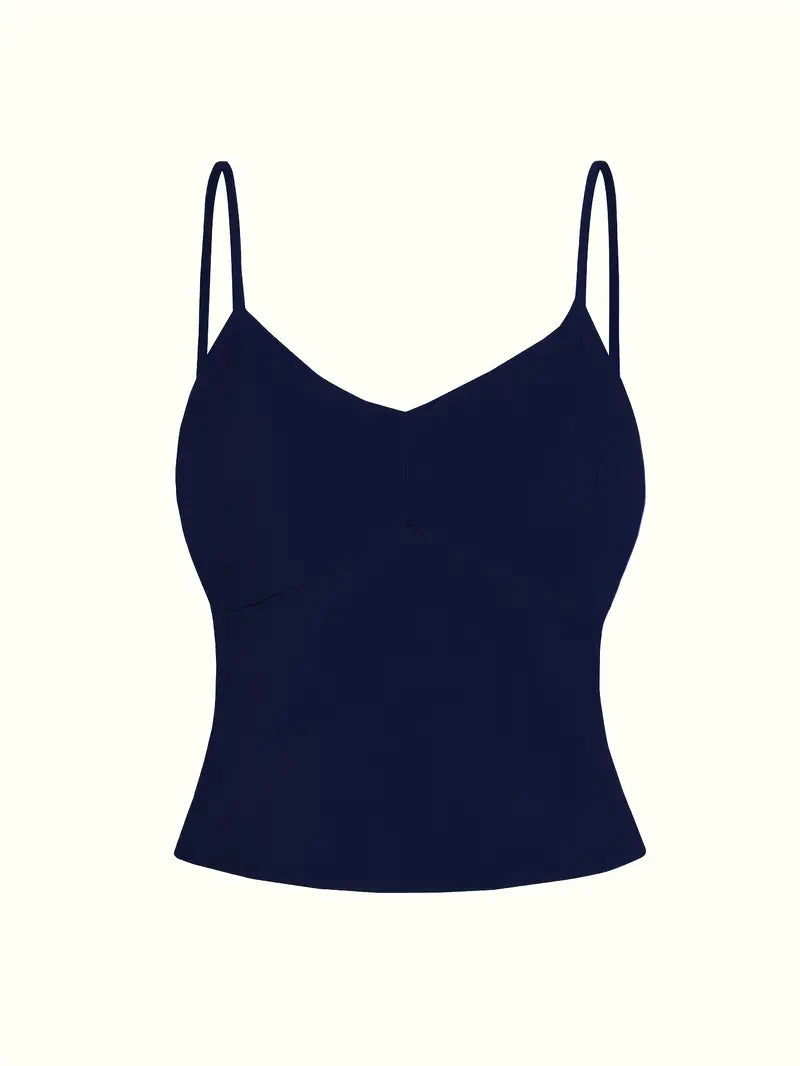 Elegant Off-Shoulder V-Neck Belted Suit Set for Women — 3/4 Sleeve Solid Color Ensemble in Lightweight Fabric