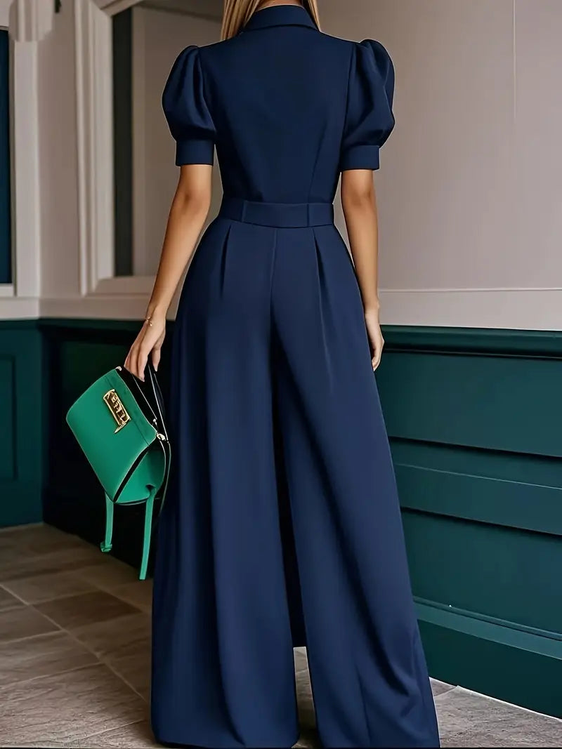 Mint Green Loose-Fit Wide-Leg Jumpsuit – Effortless Summer Elegance for Casual & Professional Outfits