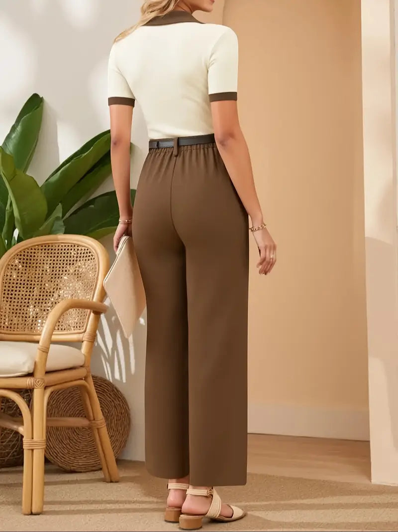 Chic Two-Piece Ensemble for Effortless Sophistication and Comfort