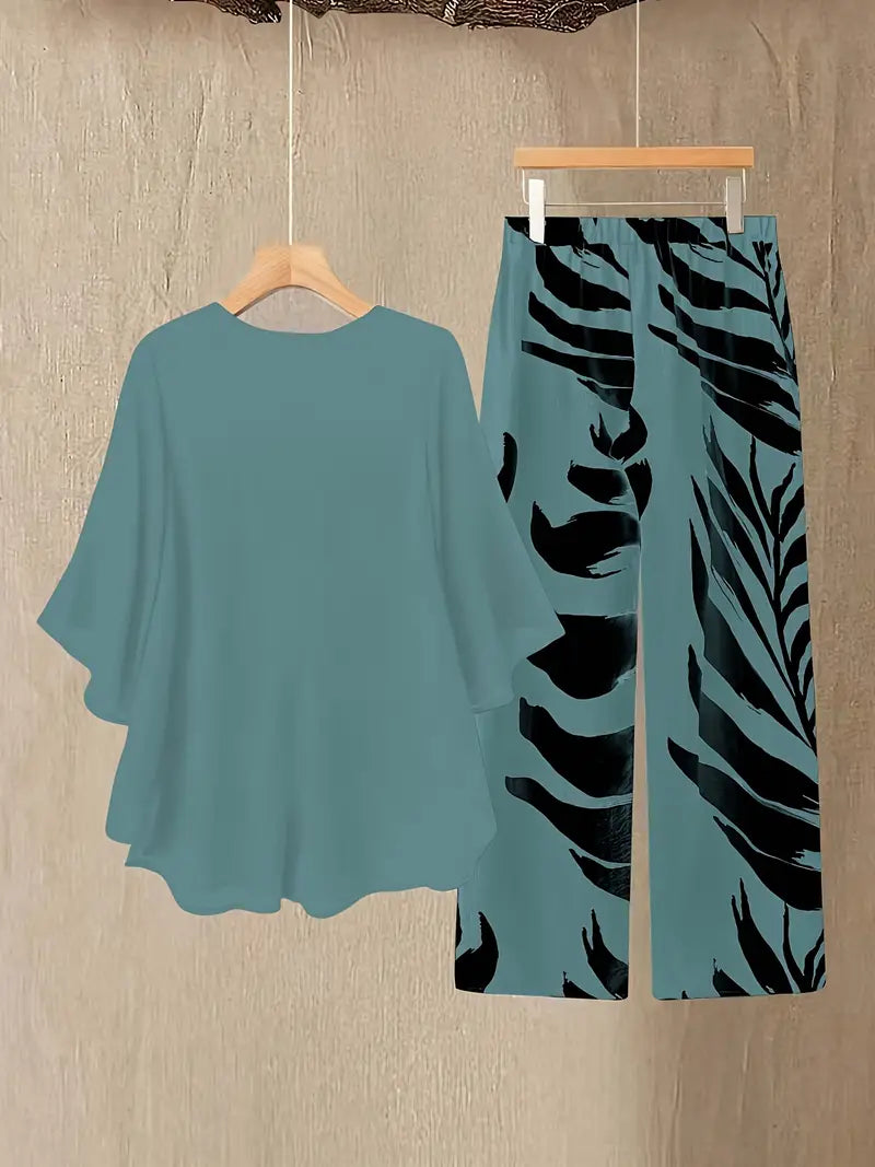 Chill Mode Co-Ord Set Half Sleeve T-shirt & Straight Leg Pant