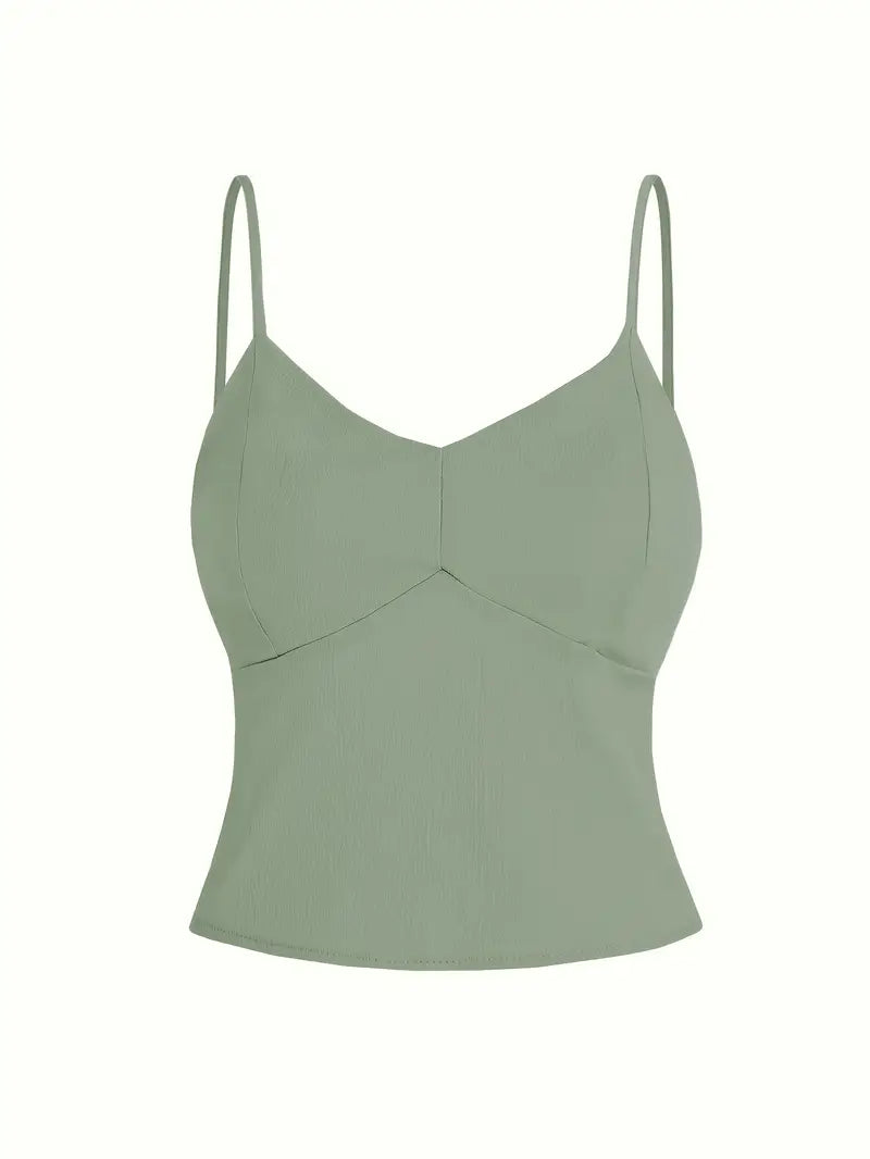 Elegant Off-Shoulder V-Neck Belted Suit Set for Women — 3/4 Sleeve Solid Color Ensemble in Lightweight Fabric