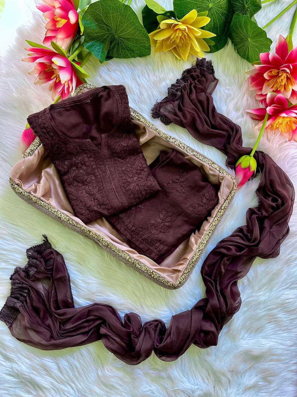 Soft touch Handwork Kurti sets 3pc